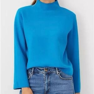 Ann Taylor mock neck light purple sweater size Large